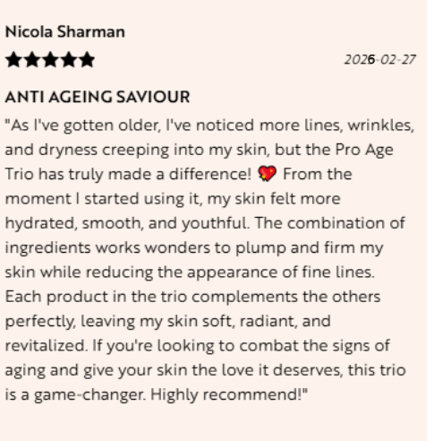 Pro Age + Skincare  Advanced formulas that support collagen, improve elasticity, and rejuvenate mature skin with real, noticeable results- Read More Below