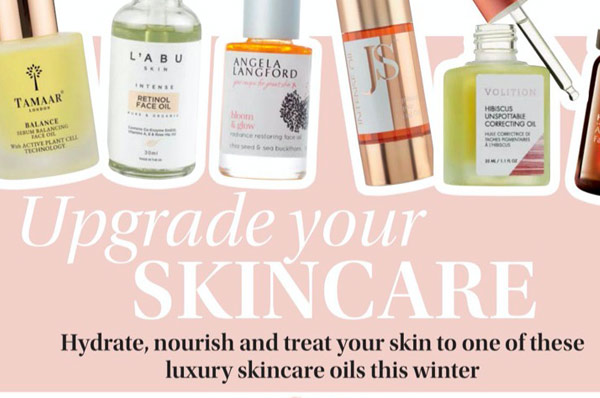 Natural skincare products seen in Natural magazone