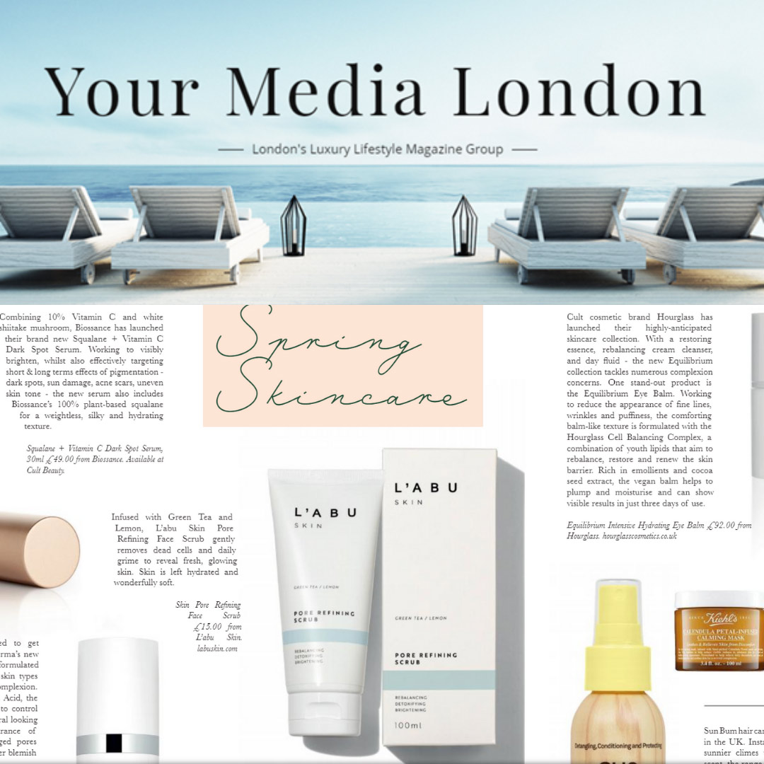 Natural skincare products seen in Your media london